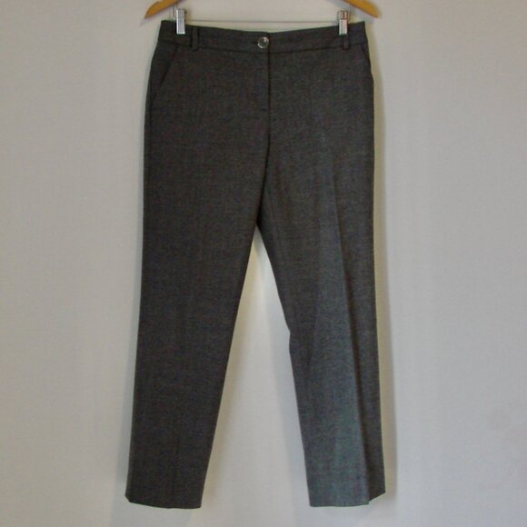 Ted Baker London Dark Gray Virgin Wool Dress Pants Trousers Size 8 - Picture 2 of 15